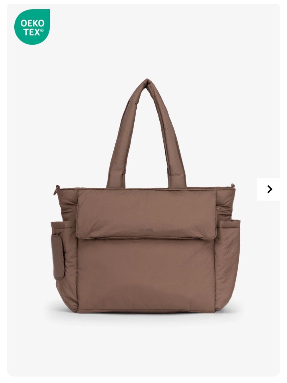 Calpak Quilted Tote Bag in Brown